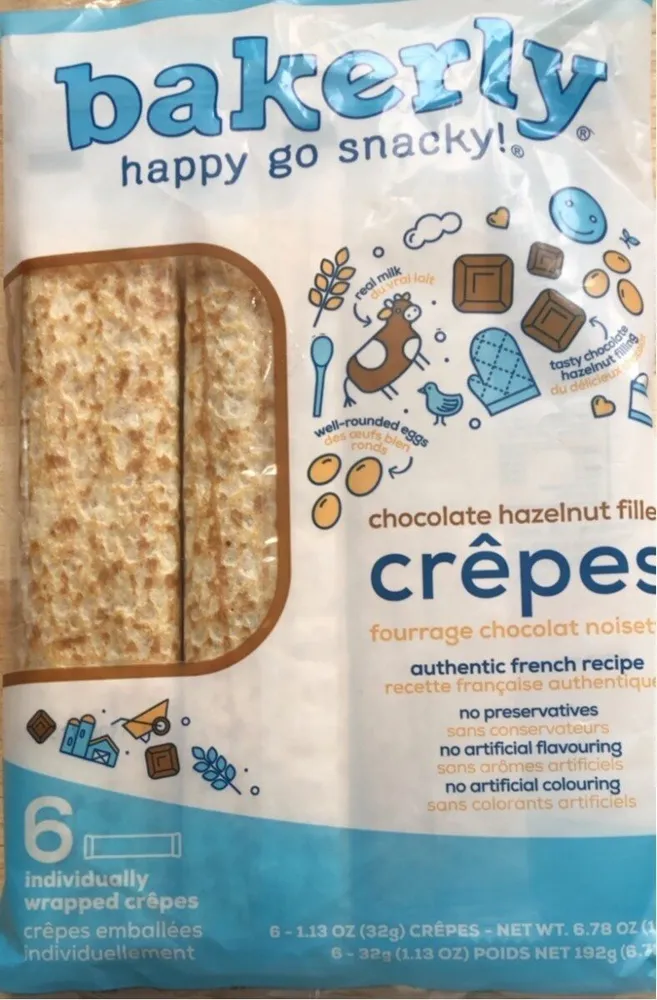 Crepes chocolate hazelnut filled