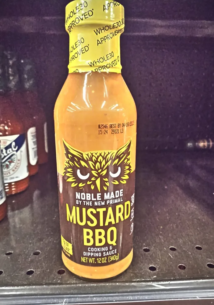 Noble made mustard bbq cooking & dipping sauce