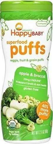 Organic superfood puffs apple broccoli