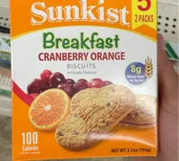 Breakfast cranberry orange biscuits
