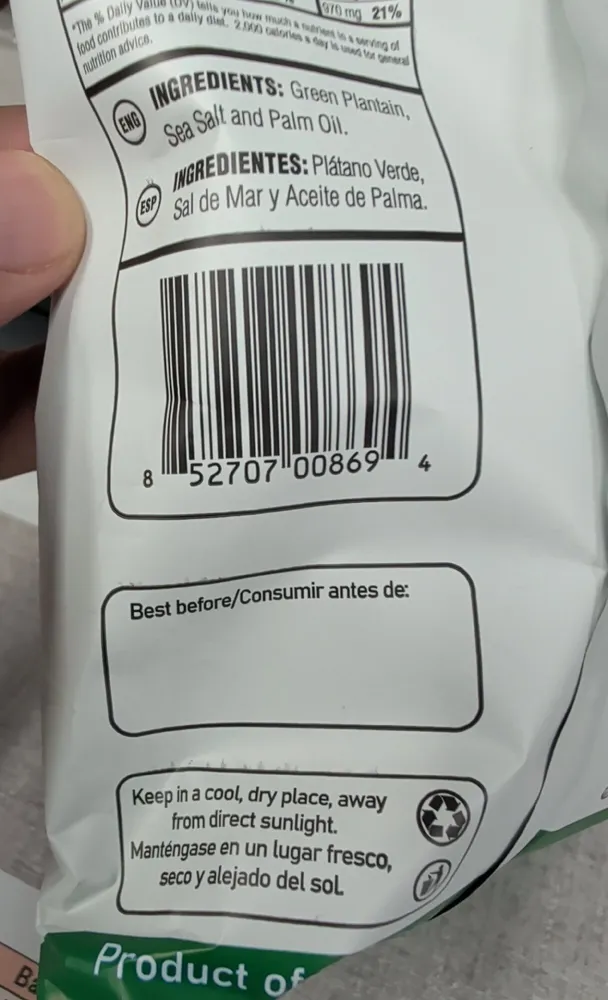 Kettle Cooked Plantain Chips