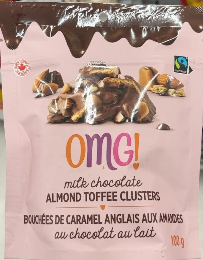 Milk chocolate almond toffee clusters
