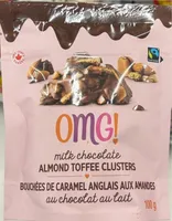 Milk chocolate almond toffee clusters