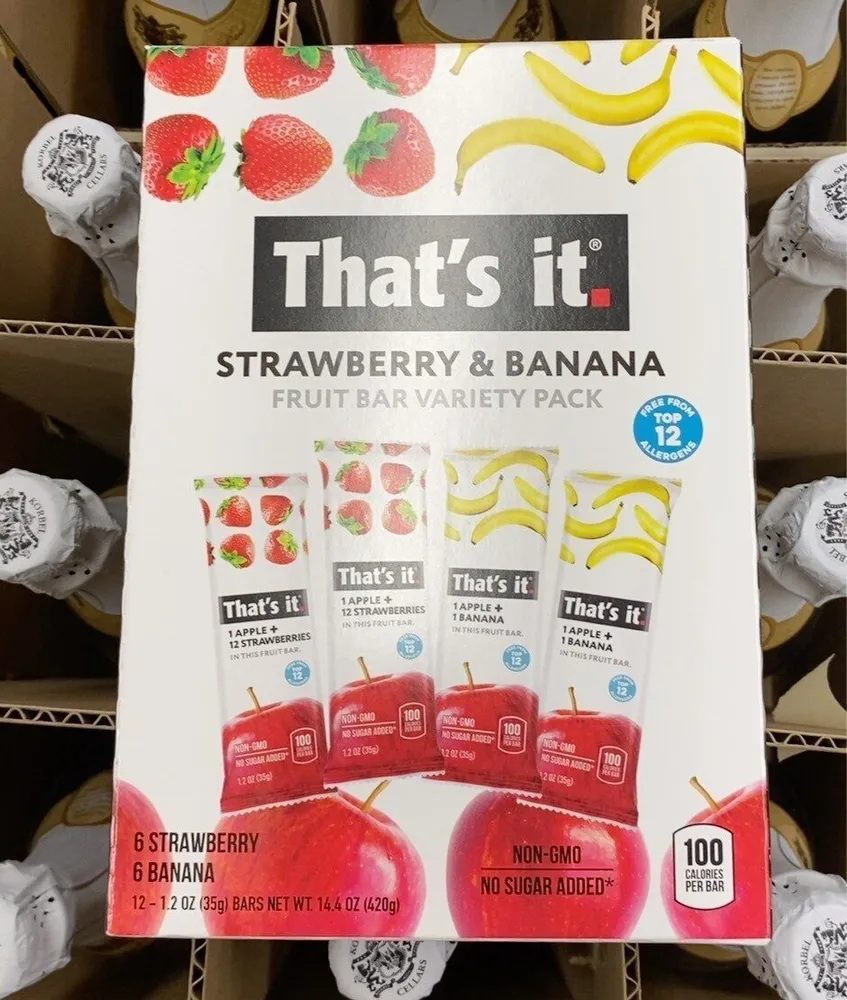 Strawberry and Banana Fruit Bar Variety Pack