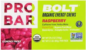 BOLT Organic Energy Chews Raspberry