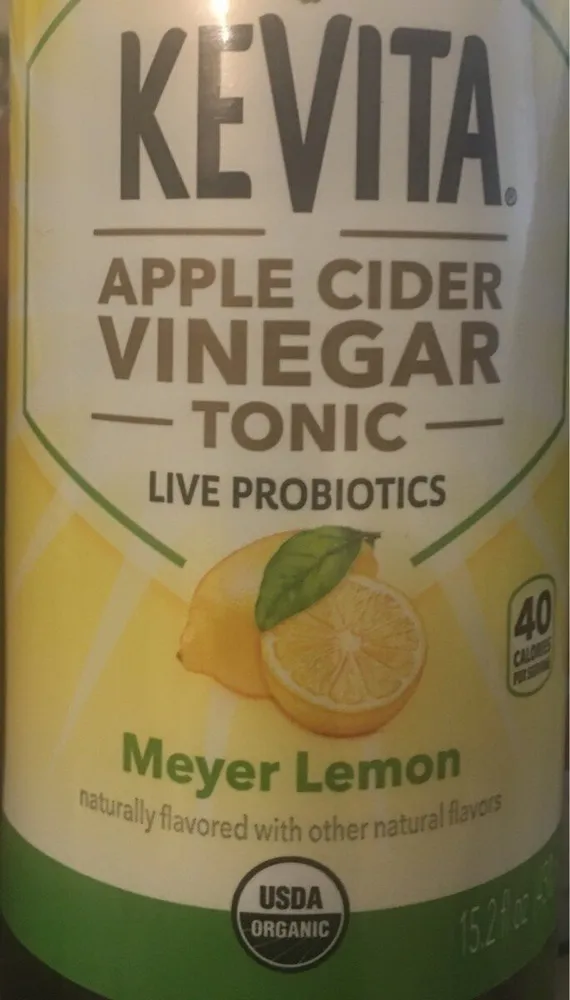 Meyer lemon live probiotics apple cider vinegar tonic, meyer lemon