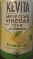 Meyer lemon live probiotics apple cider vinegar tonic, meyer lemon