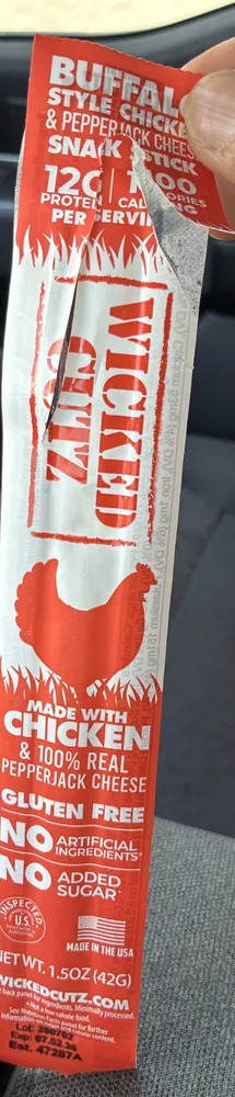 Buffalo chicken snack stick