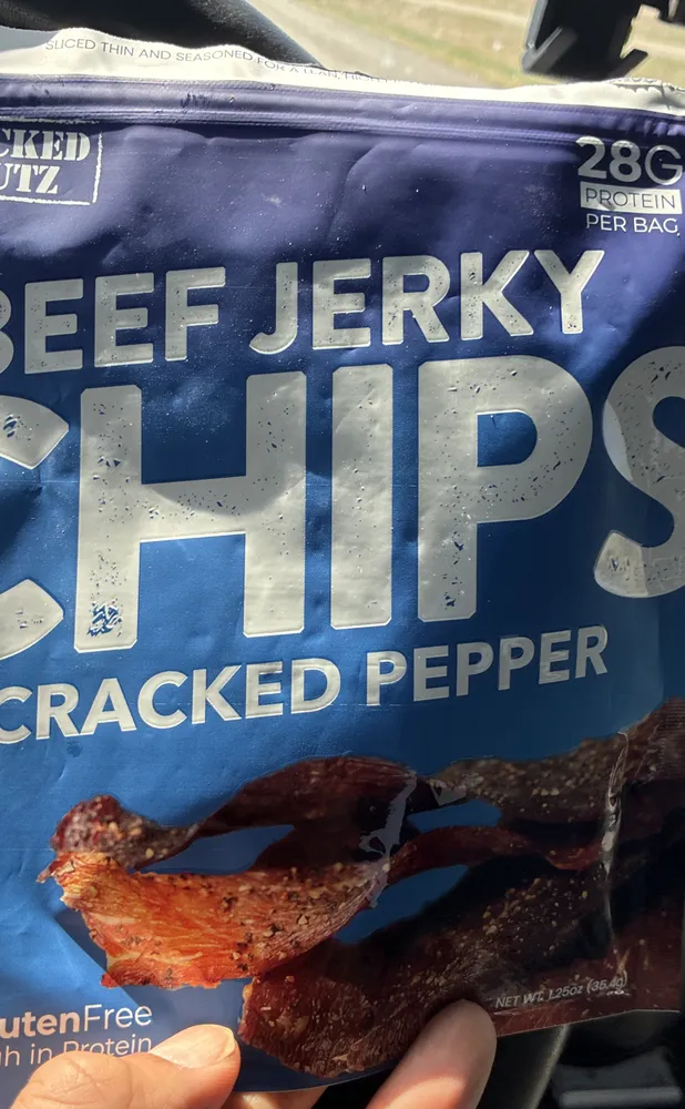 Beef jerky chips