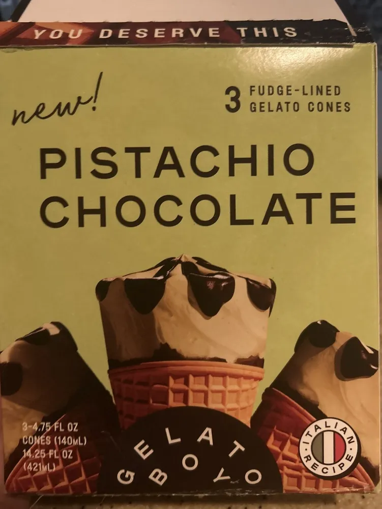 Pistachio Chocolate Cones
