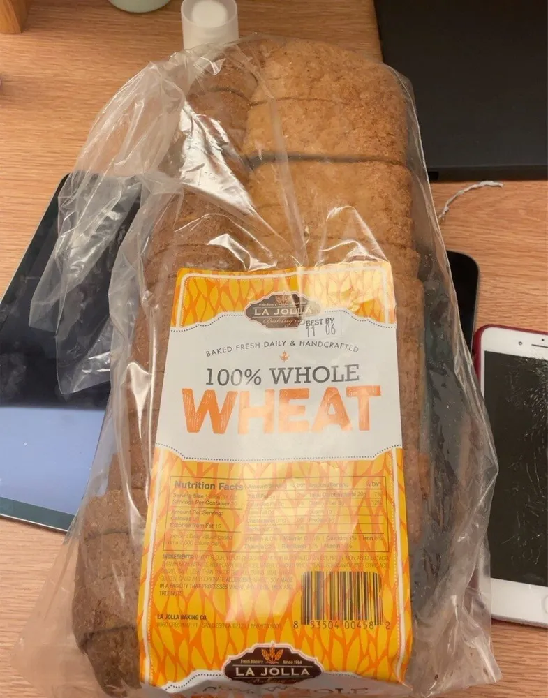 La Jolla 100% Whole Wheat Bread