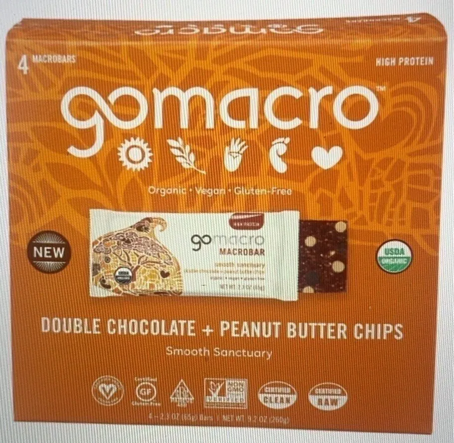 Organic Macrobar Double Chocolate + Peanut Butter Chips