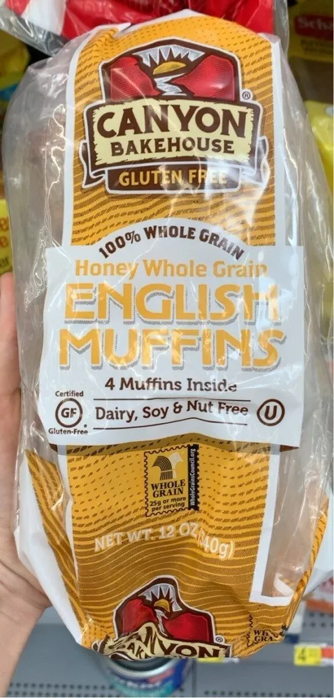 100% Whole Grain English Muffins Honey Whole Grain