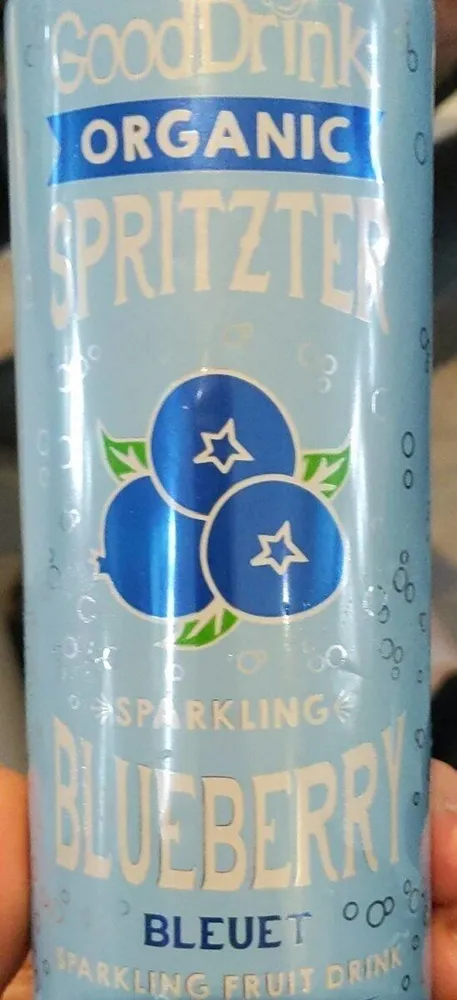 Sparkling blueberry fruit drink