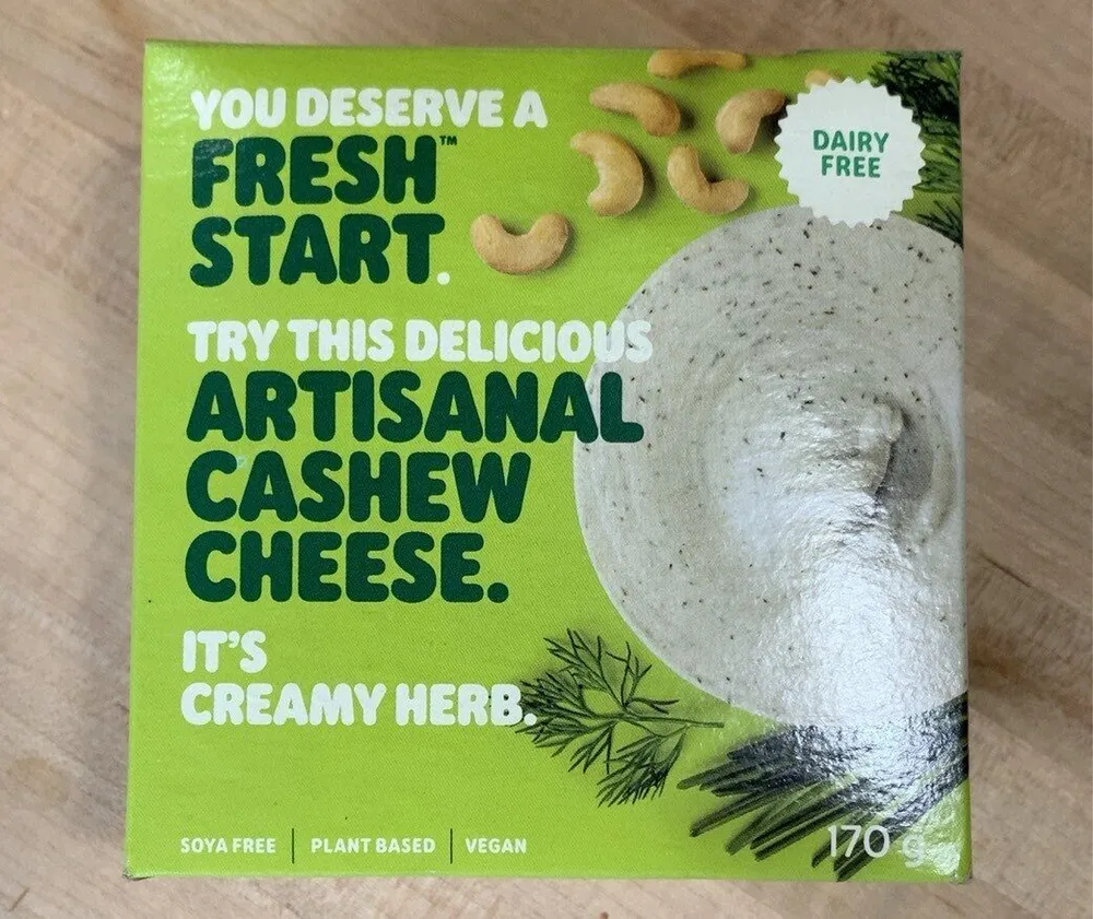 Creamy herb cashew cheese