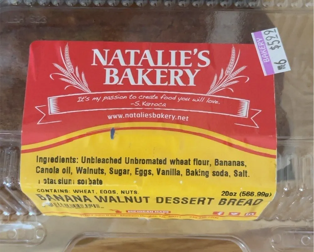 Banana Walnut Dessert Bread