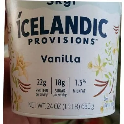 Vanilla traditional skyr lowfat yogurt, vanilla