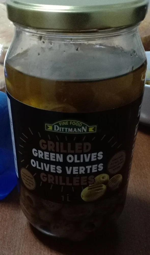 Olives vertes grillées
