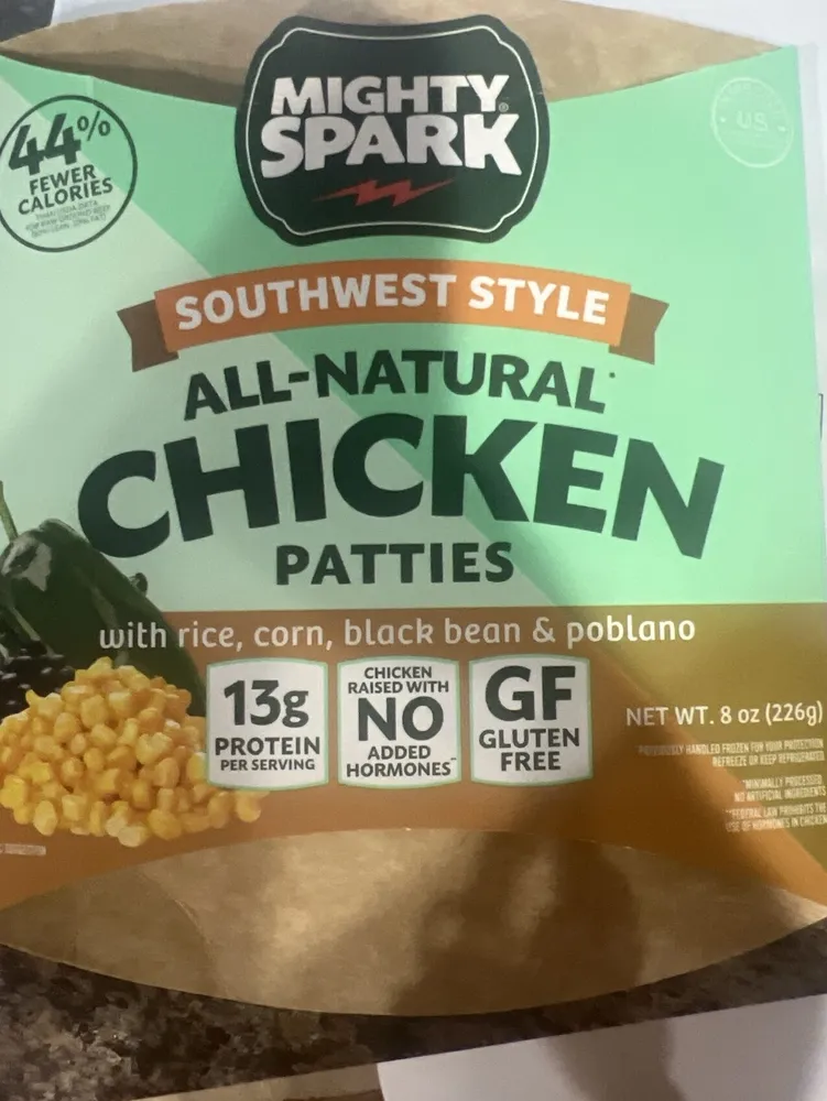 Southwest Style All-Natural Chicken Patties