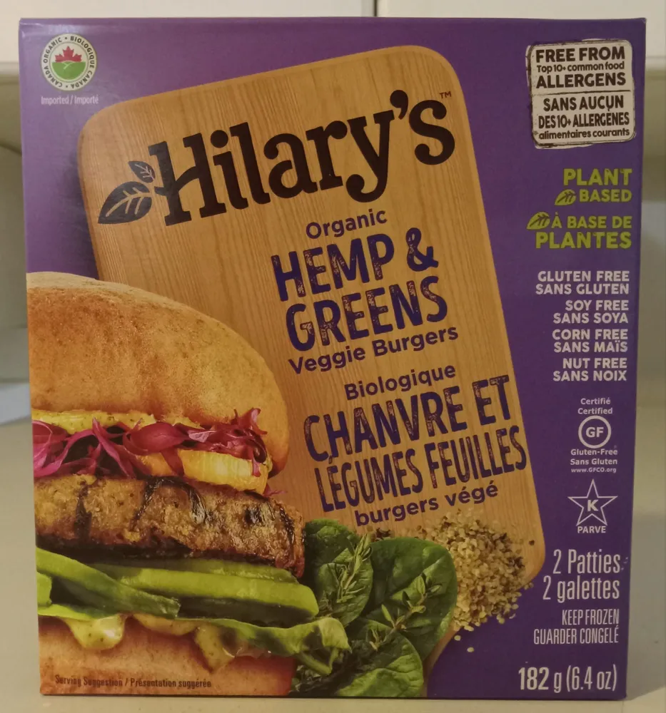 Organic Hemp & Greens Veggie Burgers