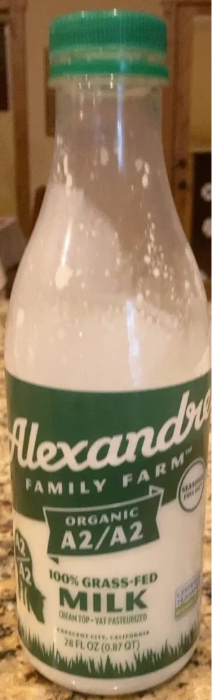 100% Grass-Fed Milk Extra Cream Top Certified Regenerative