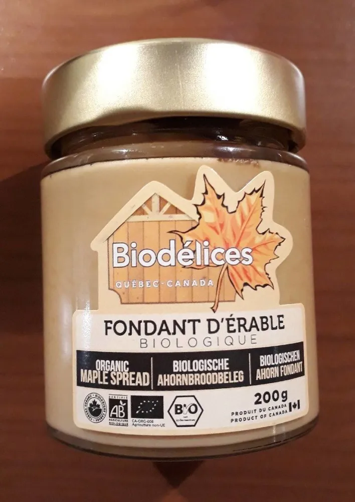 Fondant d'érable biologique