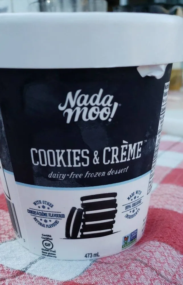 Cookies and Creme dairy-free frozen dessert
