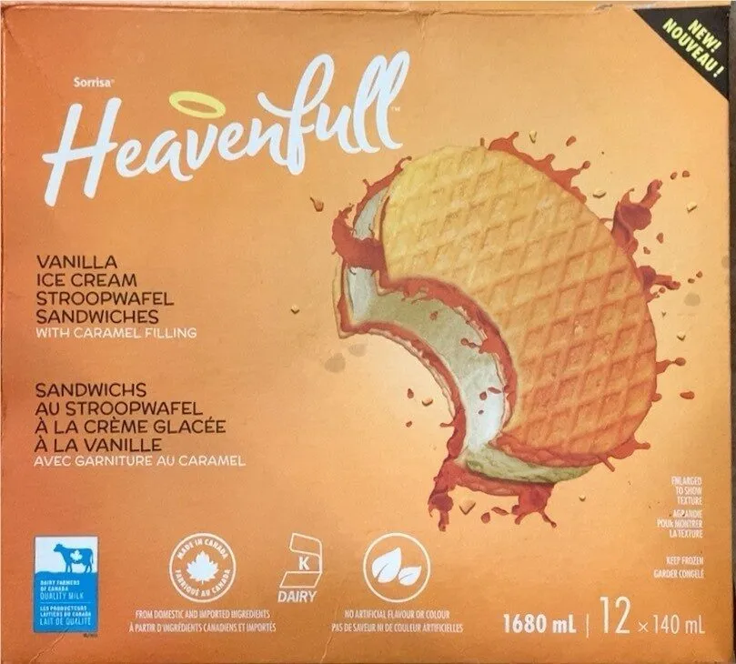 Vanilla ice cream stroopwafel sandwiches