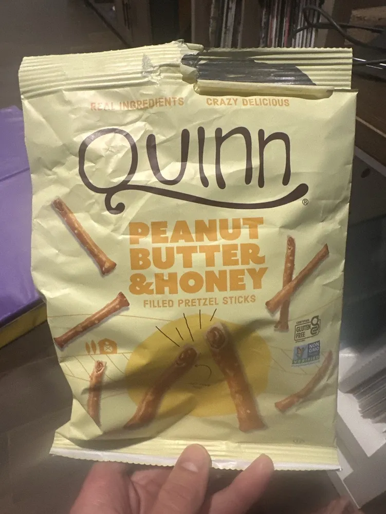 PEANUT BUTTER & HONEY FILLED PRETZEL STICKS