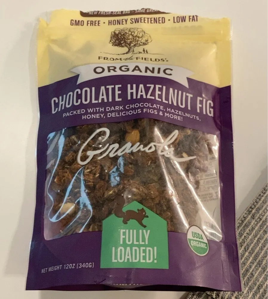 Chocolate hazelnut fig granola
