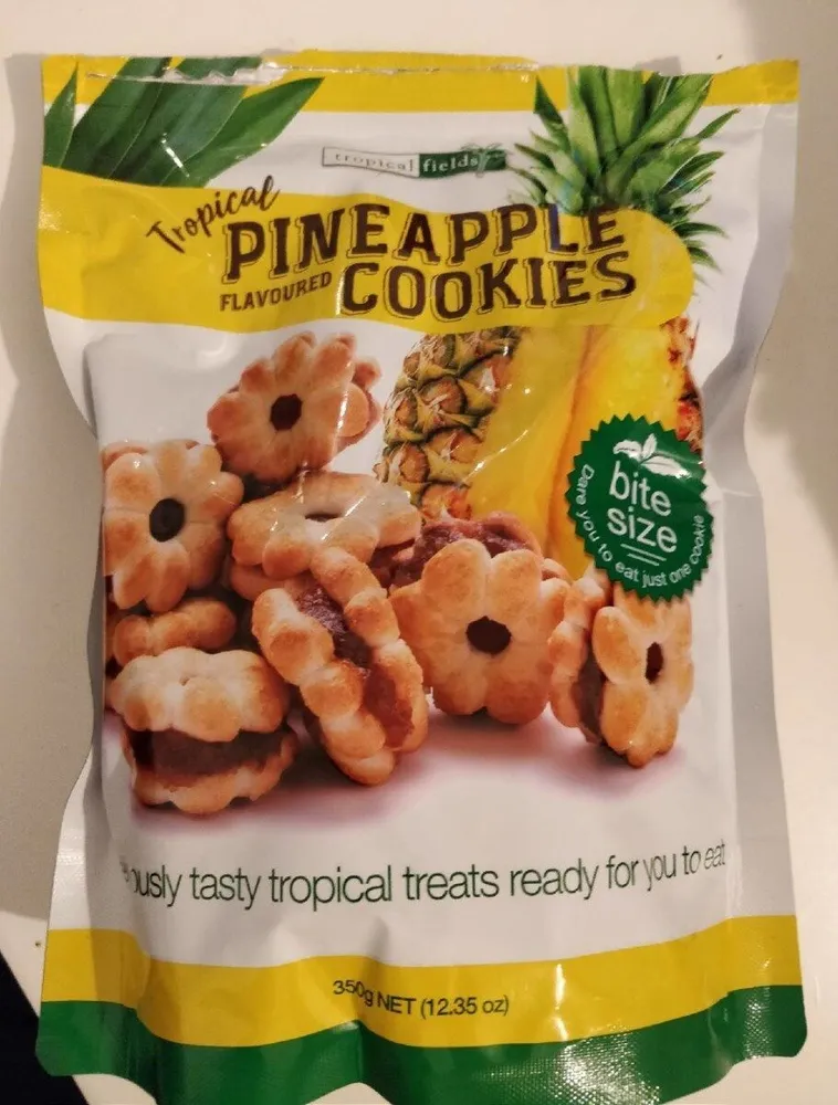 Tropical pineapple flavored cookies