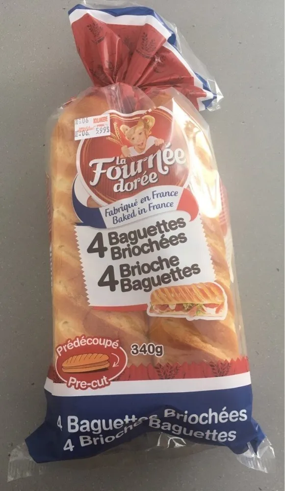 4 baguettes briochées