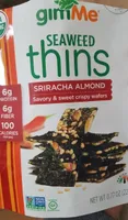 Seaweed thins savory & sweet crispy wafers, sriracha almond