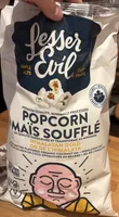 Popcorn de maïs soufflé de qualité supérieure et transformé au minimum