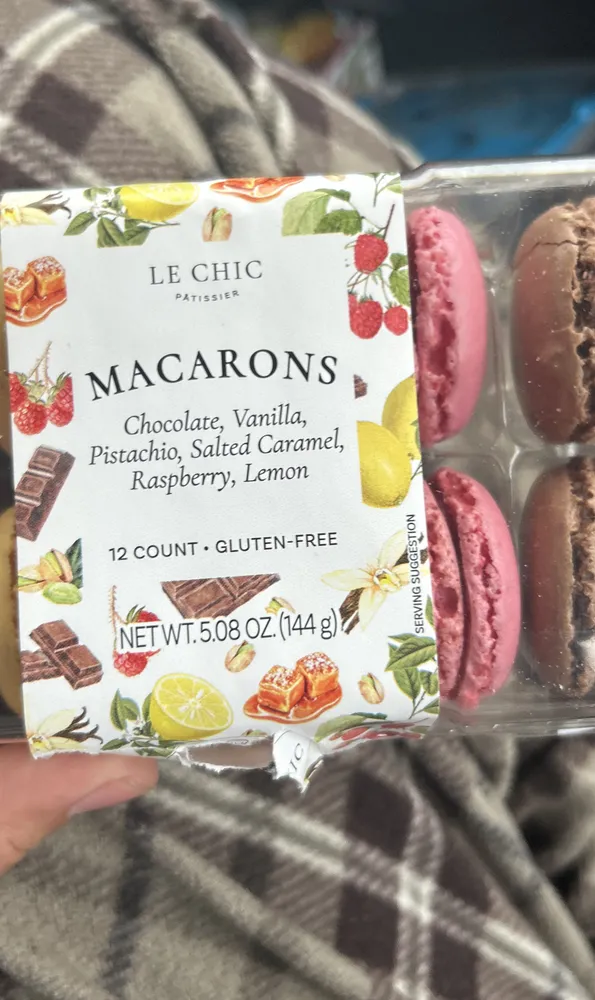 MACARONS Chocolate, Vanilla, Pistachio, Salted Caramel, Raspberry, Lemon