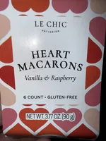 Heart Macarons Vanilla and Raspberry