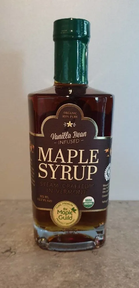 Organic 100% pure maple syrup, vanilla bean