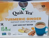 Turmeric ginger instant chai tea latte