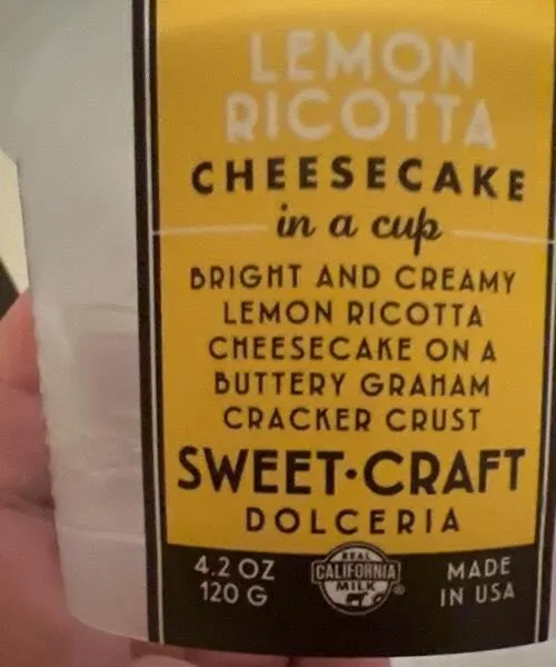 Lemon Ricotta cheesecake in a cup
