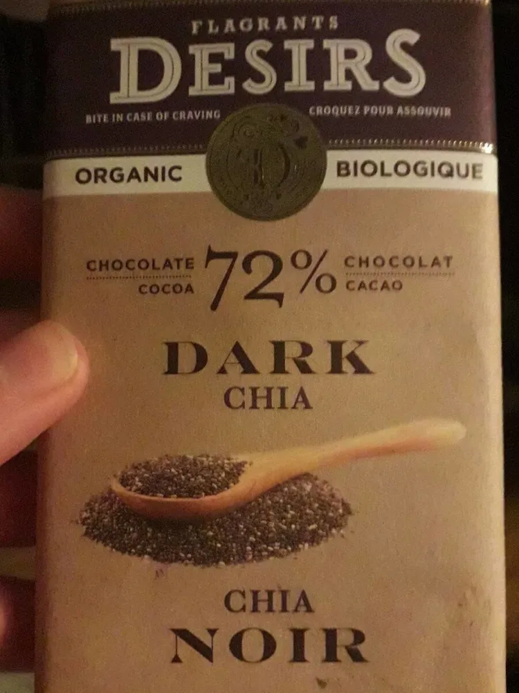 72% chocolat chia noir