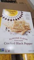 Almond Flour Crackers Cracked Black Pepper