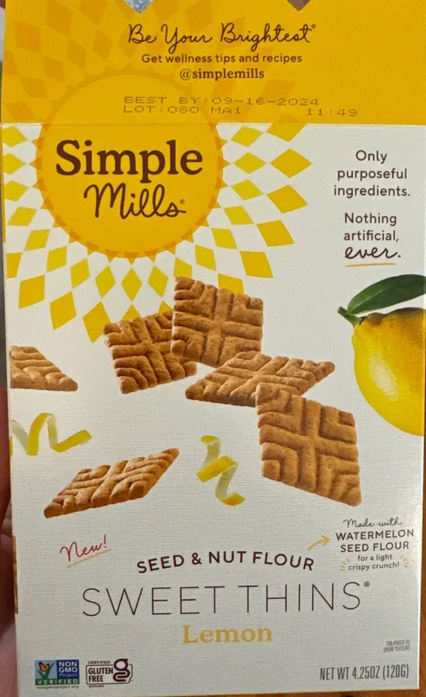 Seed & Nut Flour Sweet Thins Lemon