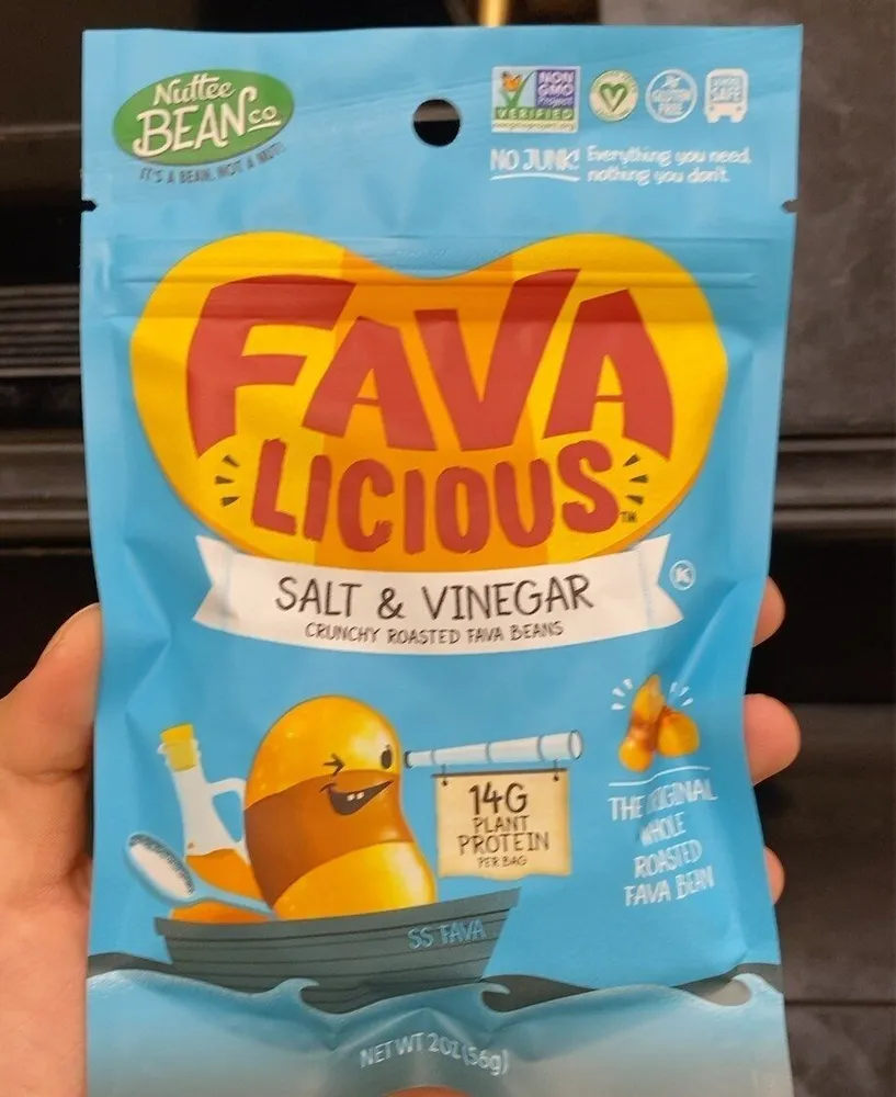 Nuttee Bean Original Whole Roasted Fava Beans- Salt & VinegarFlavor