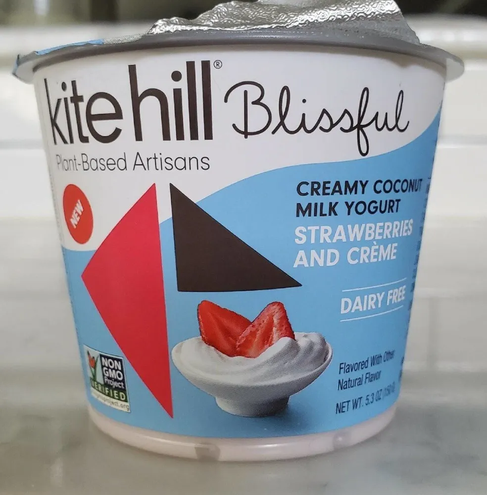 Strawberries and creme coconut milk yogurt