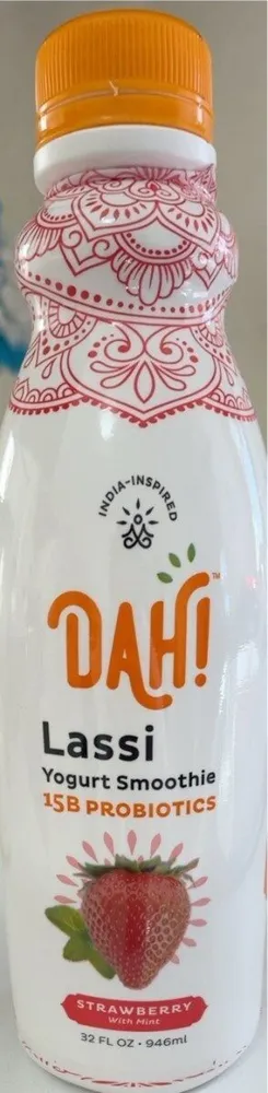 yogurt smoothie strawberry with mint