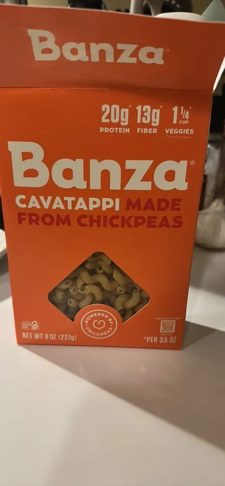 Cavatappi made from chickpeas