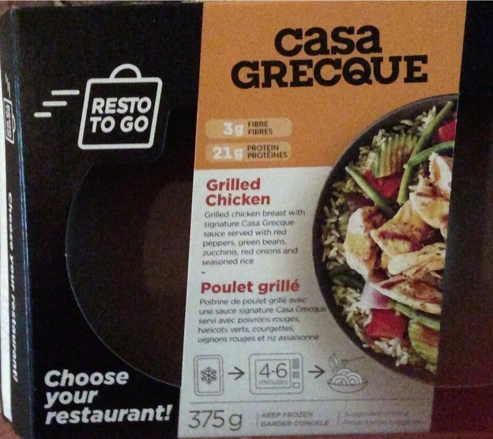 Casa grecque poulet grillé