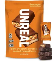 dark chocolate caramel peanut nougat bars