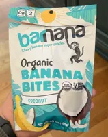 Organic chewy banana bites coconut ounce delicious