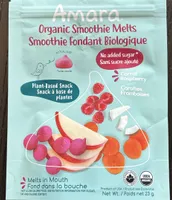 Organic smoothie melts carrot raspberry